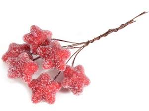 wholesale little stars close pack red glitter snow