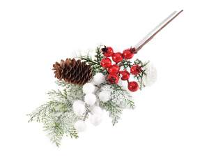 Wholesale sprig of red and white berries
