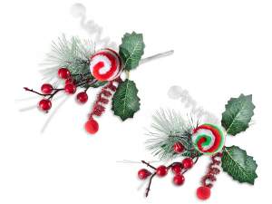 wholesale snowy pine twig pick christmas