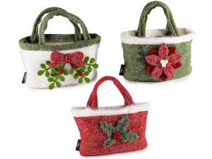 wholesale Christmas cloth basket handbag