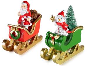 ingrosso decoro slitta babbo natale