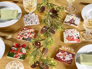 ingrosso sottobicchiere natale ceramica