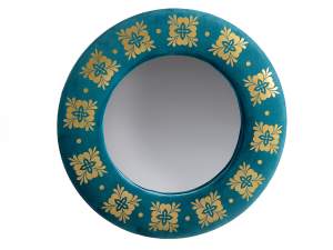 Ingrosso specchio cornice velluto stampa Maiolica