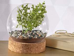 wholesale glass jars sphere cork