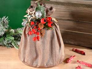 wholesale Christmas bouquet pick berries pine cone