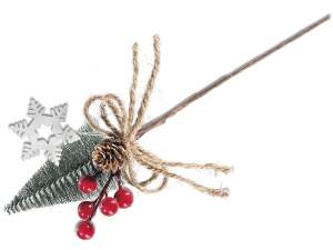 wholesale pine twig christmas berries pine cone
