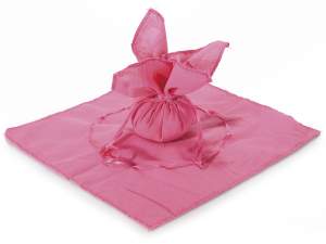 Fuchsia cotton tulle bags with tie rod
