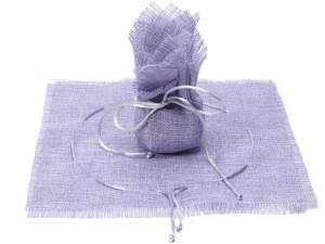Lilac fabric bag favors