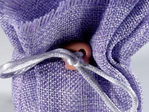Lilac fabric bag favors
