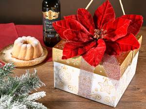 Ingrosso stella di natale rossa