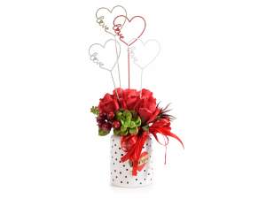 Ingrosso cuore decorativo glitter stick