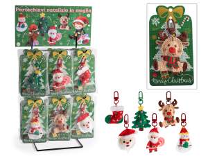 Llavero/dije navideño de punto con expositor