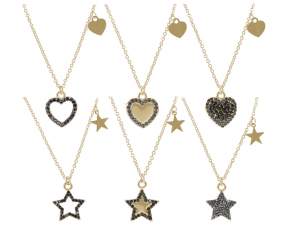 Wholesale heart star choker necklaces