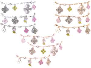 Wholesale surprise rhinestone flower bracelets