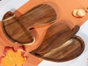 ingrosso tagliere fungo foglia legno