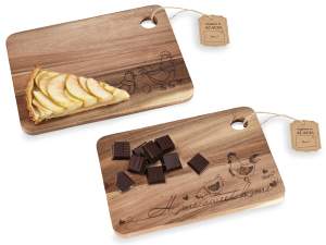 grossista taglieri cucina gallina legno acacia