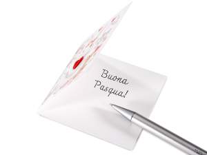 Tarjeta de felicitación de San Valentín con sobre