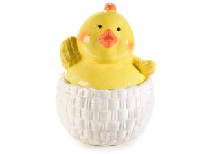 Mayorista contenedor de dulces pollito de Pascua