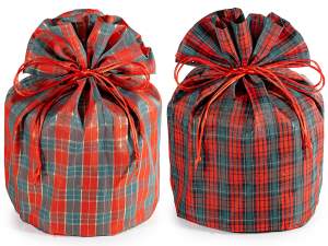 wholesale fancy tartan panettone bag