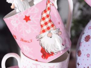 Tazas navideñas de gnomo rosa al por mayor
