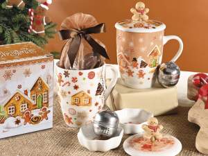 Infusor de hombre de jengibre para taza navideña a