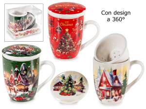 Taza té de hierbas regalo de Navidad al por mayor