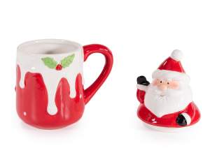 Taza navideña al por mayor tapa con personajes