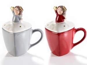 Ingrosso tazza coperchio natale angioletto