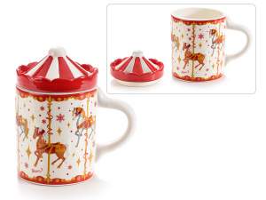 ingrosso tazza coperchio carosello natale