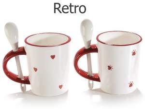 Grossisti tazze ceramica decoro gatti innamorati