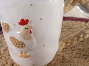 ingrosso tazze ceramica gallinella country