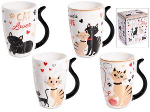 ingrosso tazza gatto coda manico