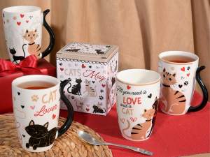 ingrosso tazza gatto coda manico