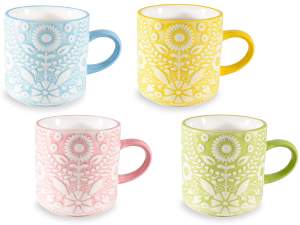 ingrosso tazza fiori decori porcellana