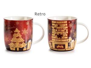 Grossista tazza rossa albero natale