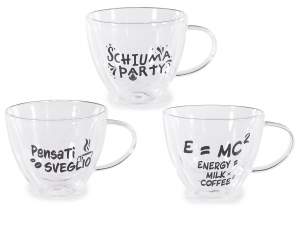 ingrosso tazza vetro frase ironica