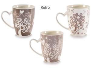 grossista tazza manico cuore albero della vita