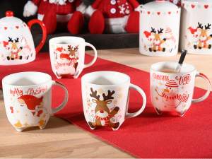 Grossista tazza porcellana Natale