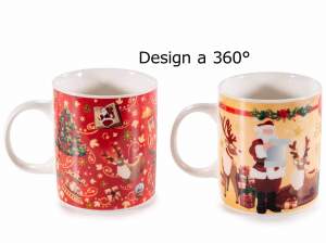 Ingrosso tazza porcellana Natale scatola regalo