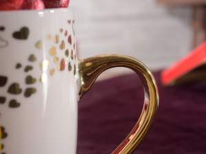 ingrosso tazza porcellana cuore oro