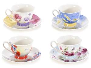 Grossisti tazzine caffè porcellana decori fiori