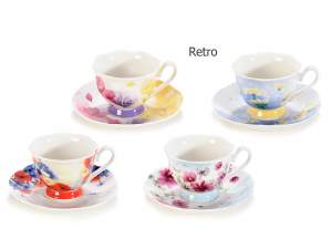 Grossisti tazzine caffè porcellana decori fiori