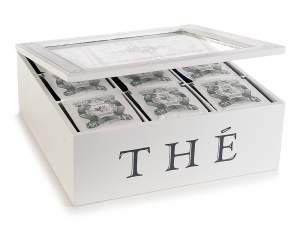 Wholesaler tea boxes wood glass