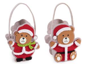 wholesale cloth bag bear santa claus