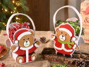 wholesale cloth bag bear santa claus
