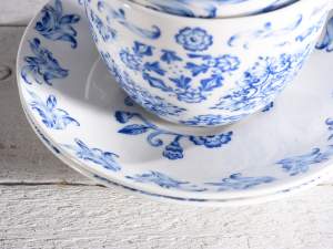 Großhändler für Teetassen aus blauem Porzellan