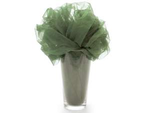 grossista telo organza verde felce