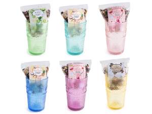 ensemble de verres en verre coloré en gros