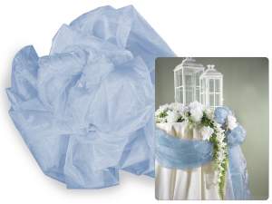 Tissu organza bleu clair en gros