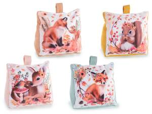 Tope de puerta de tela acolchado con estampado otoñal